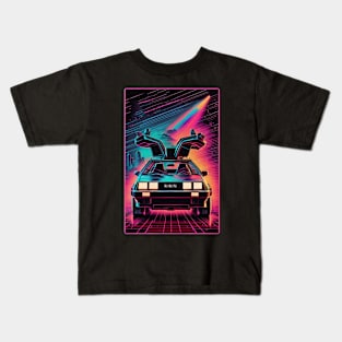 Delorean Future Design Kids T-Shirt